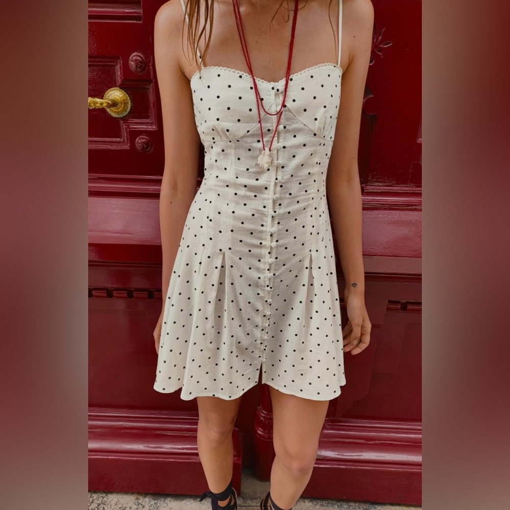 COPY - Polka linen dress ZARA New with tags
